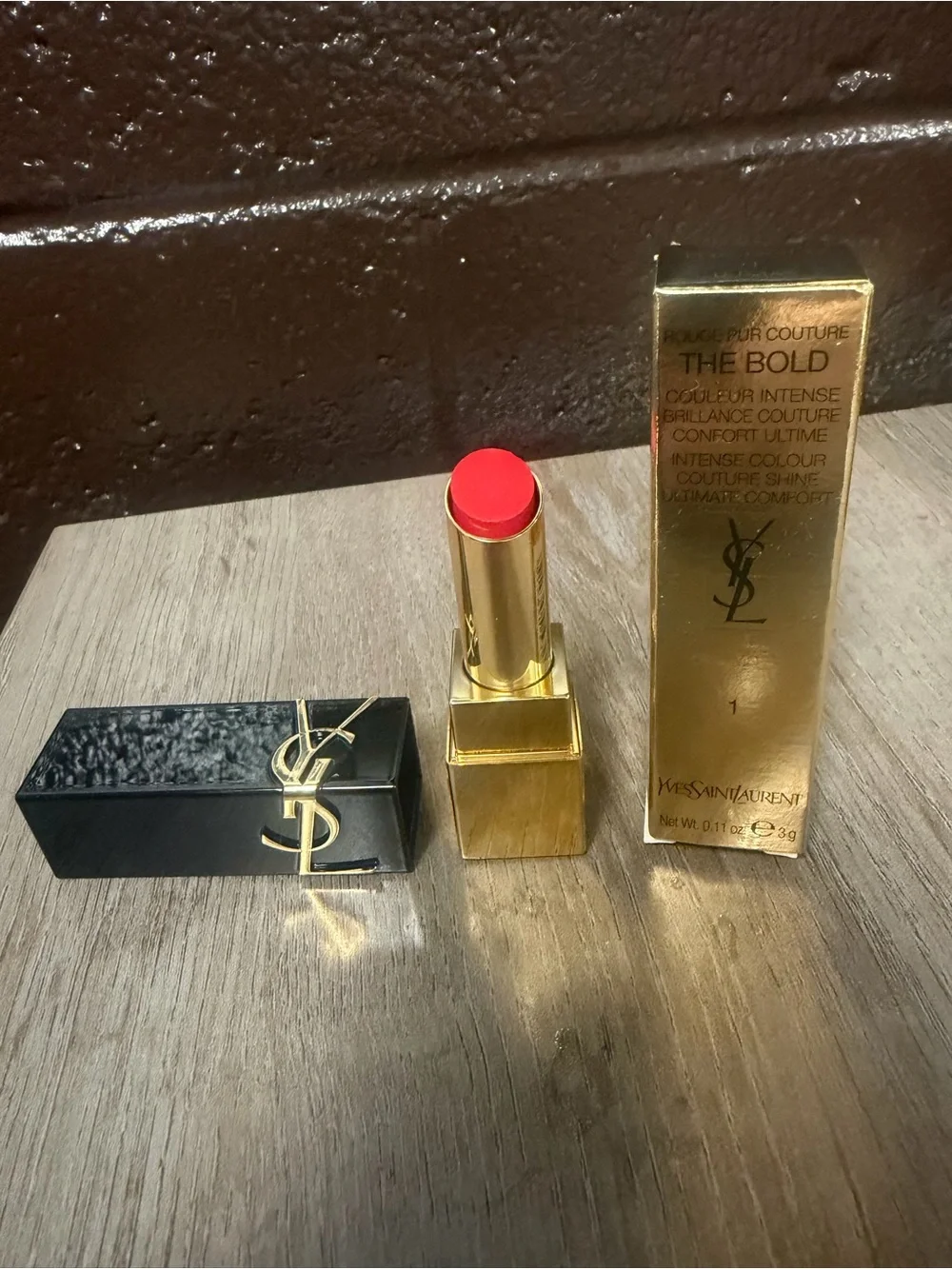 Yves Saint Laurent The Bold Intense Lipstick - Shade #1 Le Rouge - 0.11 oz